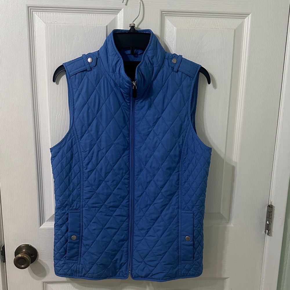 Talbots Women’s Blue Diamond Quilted Vest